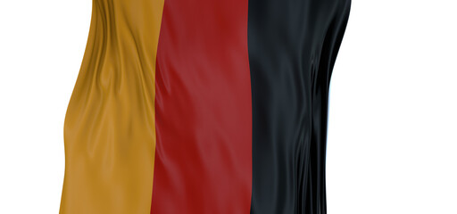 Flag of Germany. Wide format 3D illustration. State symbol of the Federal Republic of Germany.