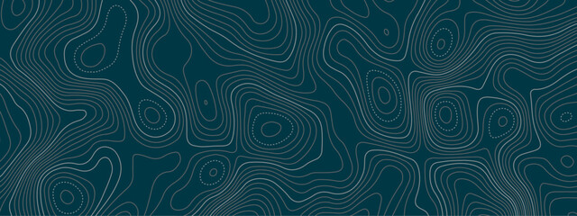 Fototapeta premium Abstract wave curved lines topographic contours map background. Abstract geographic wavy and curve grid lines map background.