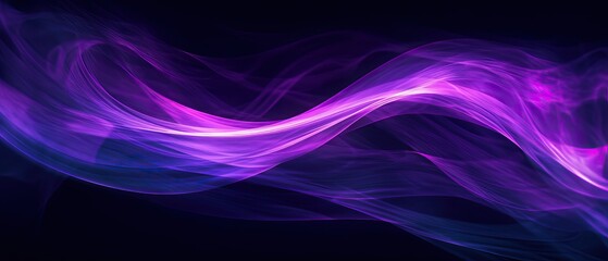 Naklejka premium Purple Waves on Dark Background for presentation design. Suit for business, corporate, institution, party, festive, seminar, and talks
