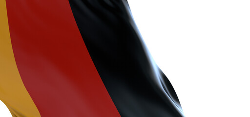 Patriotic atmosphere: German flag against blue sky