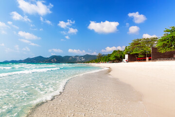 View of beautiful Chaweng beach on Koh Samui (Samui Island), Thailand.
