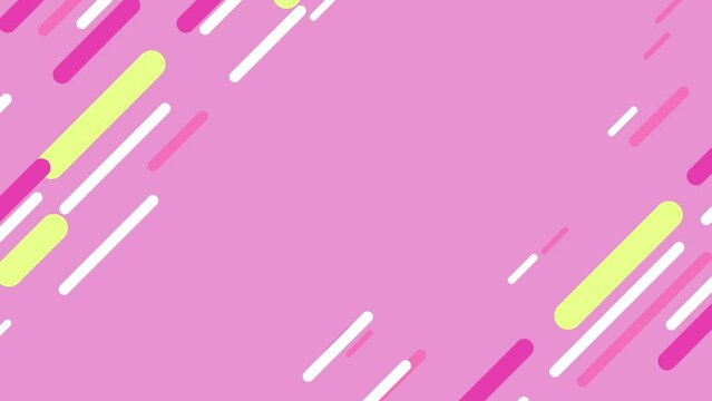 Trendy and stylish diagonal lines motion graphics, a geometric design with pink background.