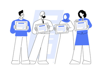 Employee scolarship abstract concept vector illustration.