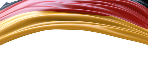 Germany national flag hanging fabric banner. 3D