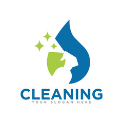 Cleaning Service Logo Design Illustration