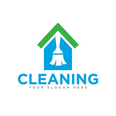 Cleaning Service Logo Design Illustration