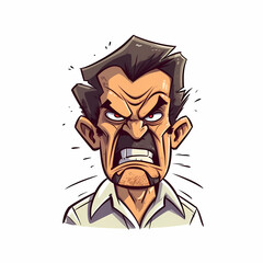 Angry man Cartoon