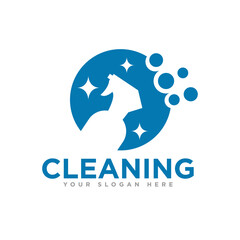 Cleaning Service Logo Design Illustration
