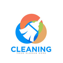 Cleaning Service Logo Design Illustration