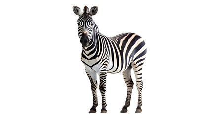 Fototapeta na wymiar zebra ,sideview isolated on transparent background. clipping path included, Generative Ai.