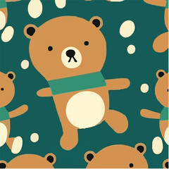 cute simple bear pattern, cartoon, minimal, decorate blankets, carpets, for kids, theme print design

