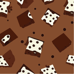 cute simple brownie pattern, cartoon, minimal, decorate blankets, carpets, for kids, theme print design

