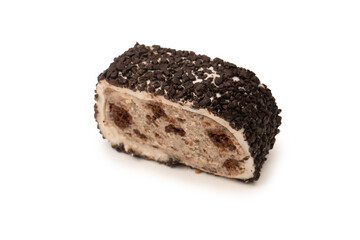 Sweet roll with chocolate and nuts, turkish sweets.