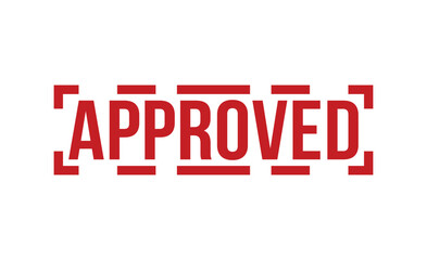 Approved Red Rubber Stamp vector design.