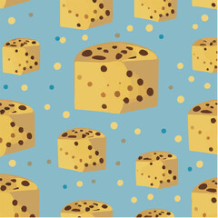 cute simple panettone pattern, cartoon, minimal, decorate blankets, carpets, for kids, theme print design
