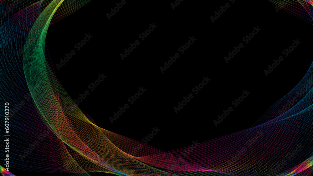 Sticker abstract background with colorful circle