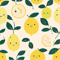 cute simple lemon pattern, cartoon, minimal, decorate blankets, carpets, for kids, theme print design
