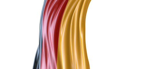 Fototapeta premium Germany national flag waving 3d render.