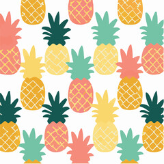 cute simple pineapple pattern, cartoon, minimal, decorate blankets, carpets, for kids, theme print design

