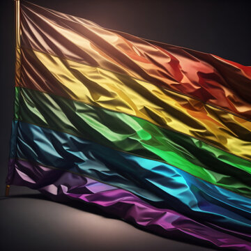rainbow flag of lithiasis created using generative ai