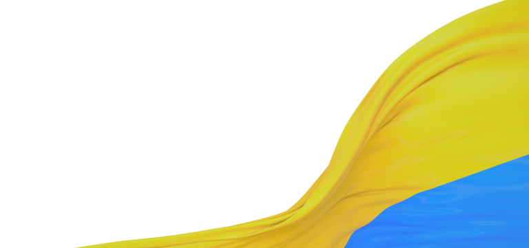 Spectacular Visualization: 3D Ukraine Flag Illustration for Creative Projects