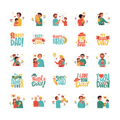 Happy Father's Day white background in vector
