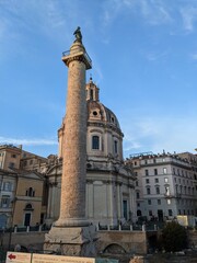 Fototapeta na wymiar Trajan Forum in Rome, Italy