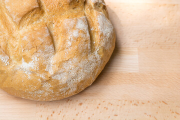 round bread on the table