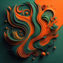 abstract background with swirls AI GENERATED 