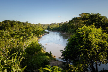 Sao Paulo, SP, Brazil - April 18 2023: Jordan River, Acre details.