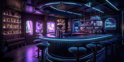 Sci-Fi Speakeasy Bar, Generative AI