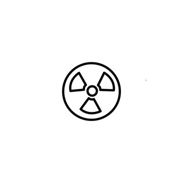 Danger Radioactive Vector Icon Symbol Illustration Isolated Editable Stroke