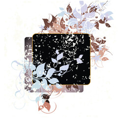 floral frame, this illustration may be usefull as designer work.