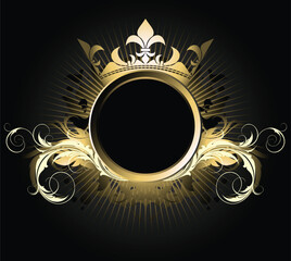 ornamental shield, this illustration may be usefull as designer work.