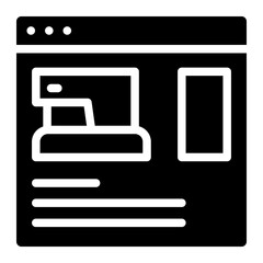 Fototapeta premium sewing machine glyph 