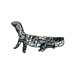 Obraz premium sketch of lizard with transparent background