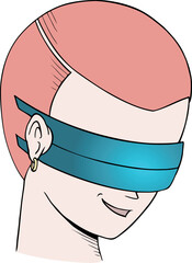 Futuristic cyber man draw