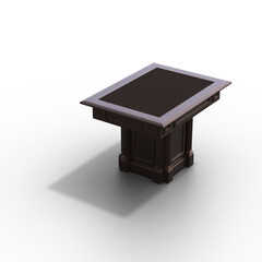 diner table isolated on transparent background, 3D illustration, cg render