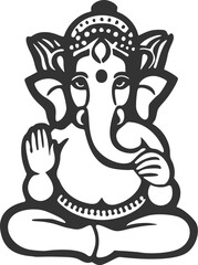 Ganesha god illustration