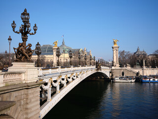 Fototapeta na wymiar Pont Alexandre III mit Grand Palais