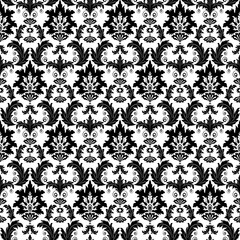 Obraz premium Black and white seamless from flowers(can be repeated and scaled in any size)