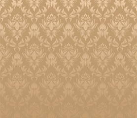 Fototapeta premium Damask seamless vector background. For easy making seamless pattern just drag all group into swatches bar, and use it for filling any contours.