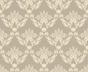 Fototapete Damask seamless vector background.  For easy making seamless pattern just drag all group into swatches bar, and use it for filling any contours. © Designpics