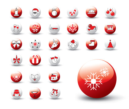Christmas icons  - easy to edit vector EPS file