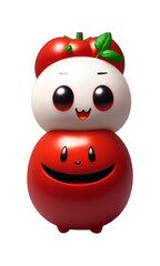 isolated object of cute character in white background