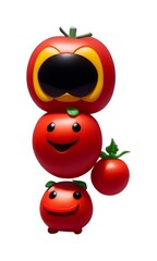 isolated object of cute character