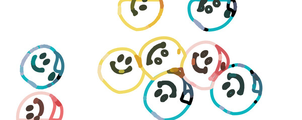 special emoji design for background with multiple expressions