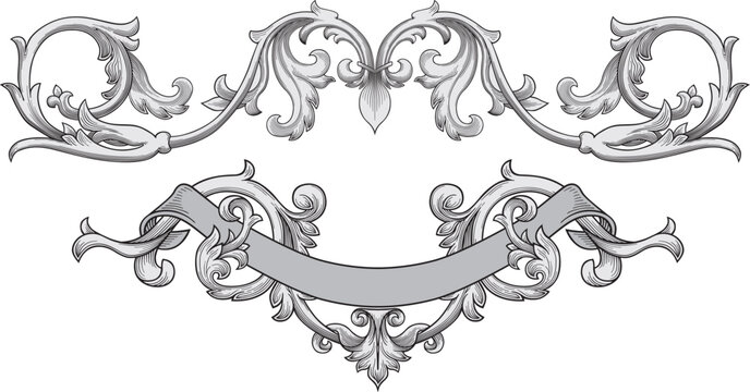 Ornate banner vector