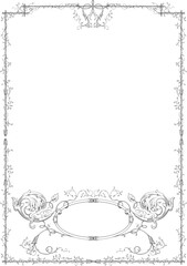 Openwork frame vector