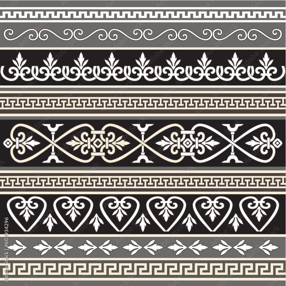 Aufkleber vector borders or ornaments, isolate design elements.all elements are on separate layers for easy ed